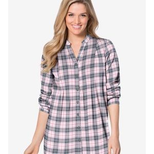 ❌SOLD❌L.L. Bean plaid faux shearling shirt